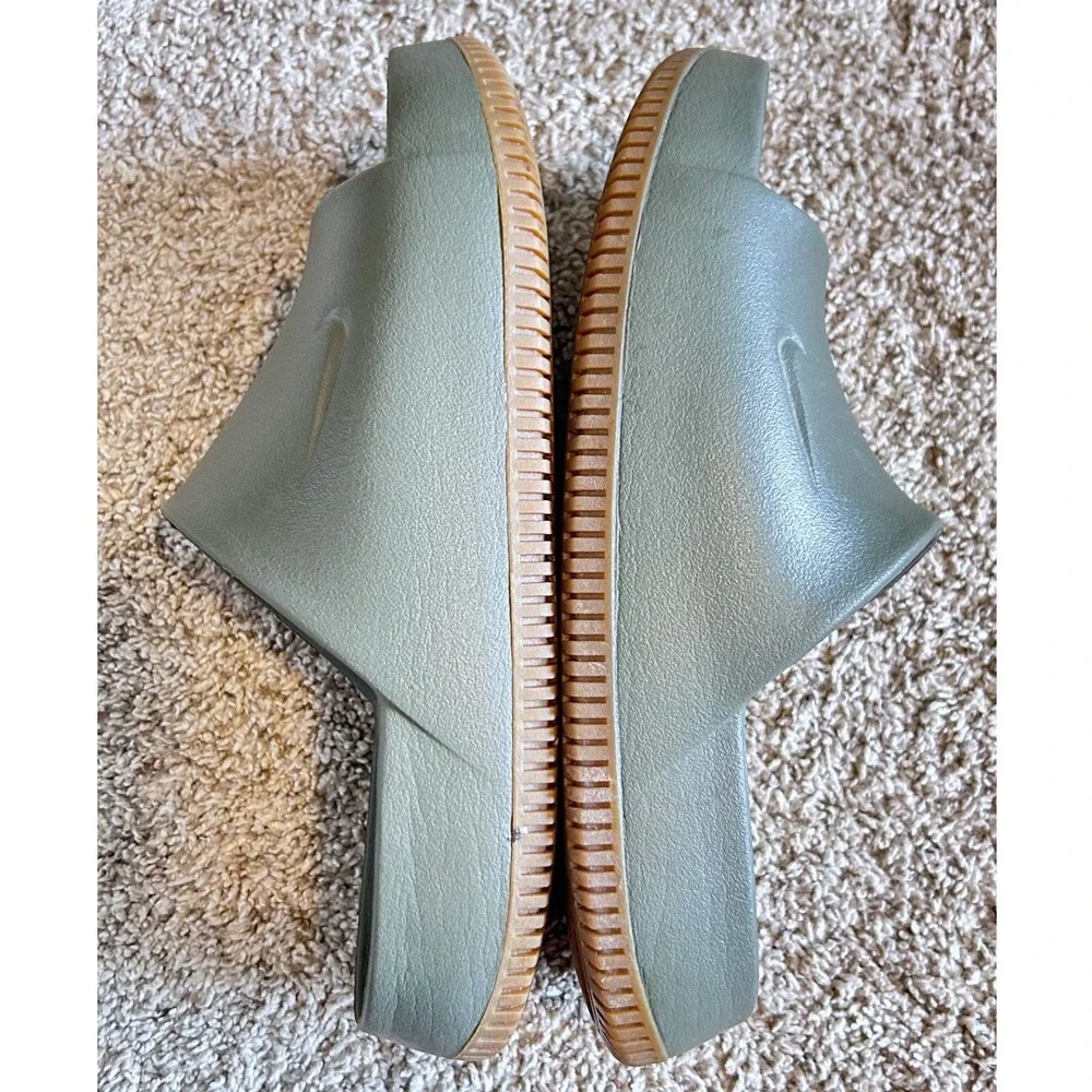 Nike Calm Medium Olive & Gum Slide Sandals SZ M9-W10